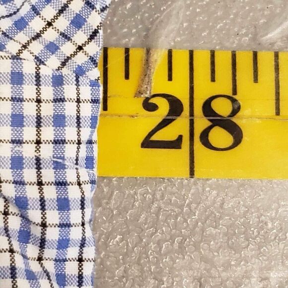 Polo Ralph Lauren Shirt Oxford Button Down LS Mens Size 17.5 XXL Blue Plaid - Picture 9 of 11